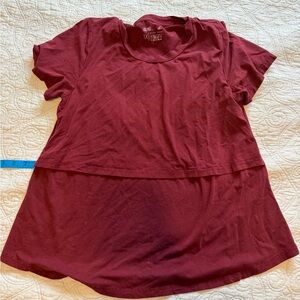 Latched Mama Maroon Short Sleeve Top